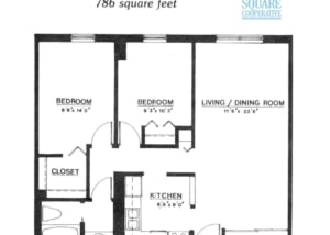 2 br Floorplan Unit C - Nokomis Square Senior Cooperative