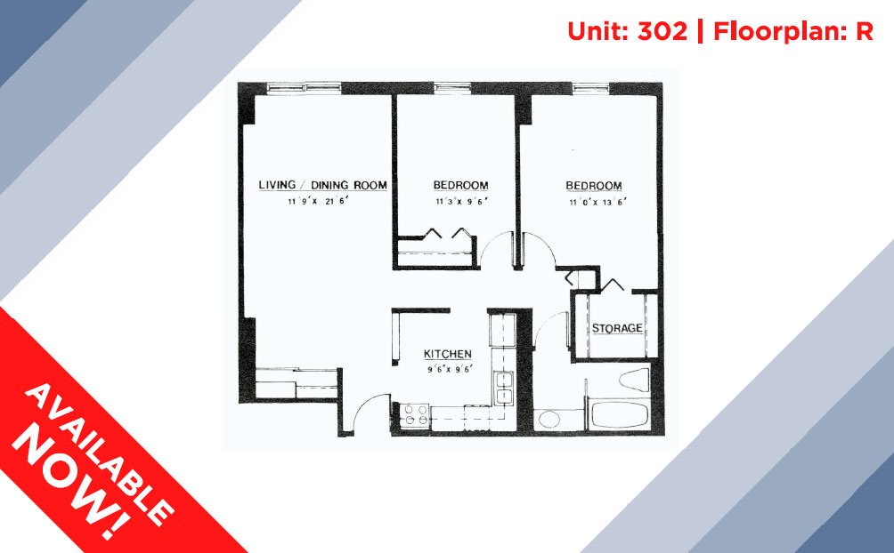 Nokomis Square Cooperative Housing Floorplan R unit 302