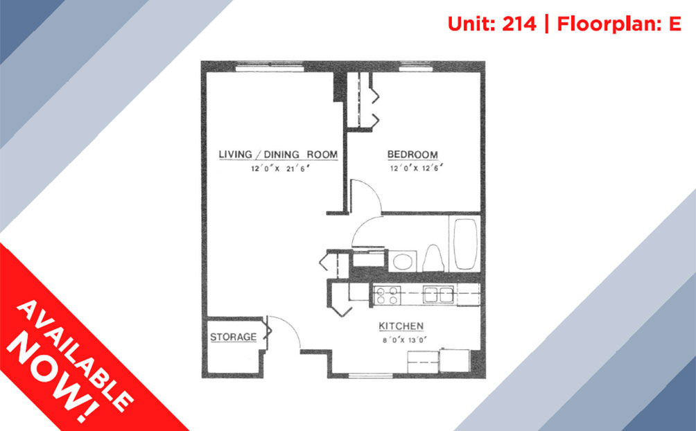 Nokomis Square Cooperative Housing Floorplan E unit 214