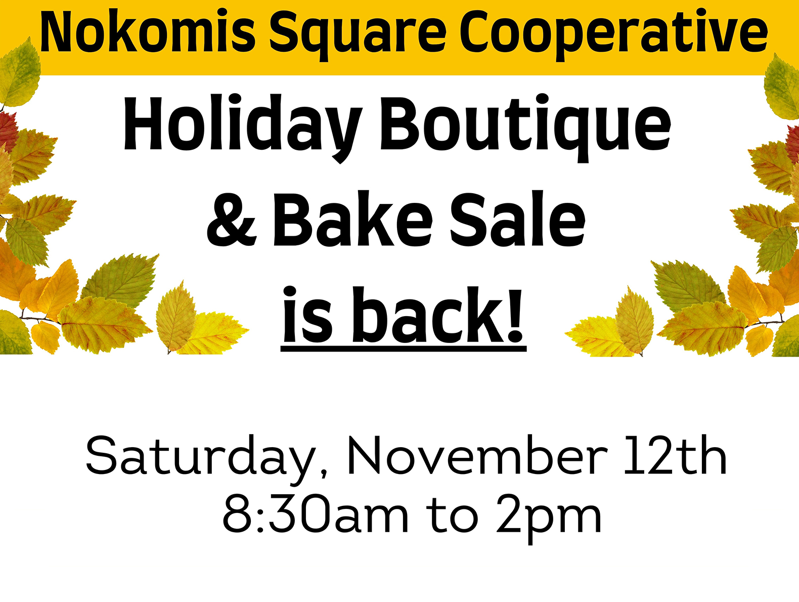 Holiday Boutique & Bake Sale Nokomis Square Cooperative